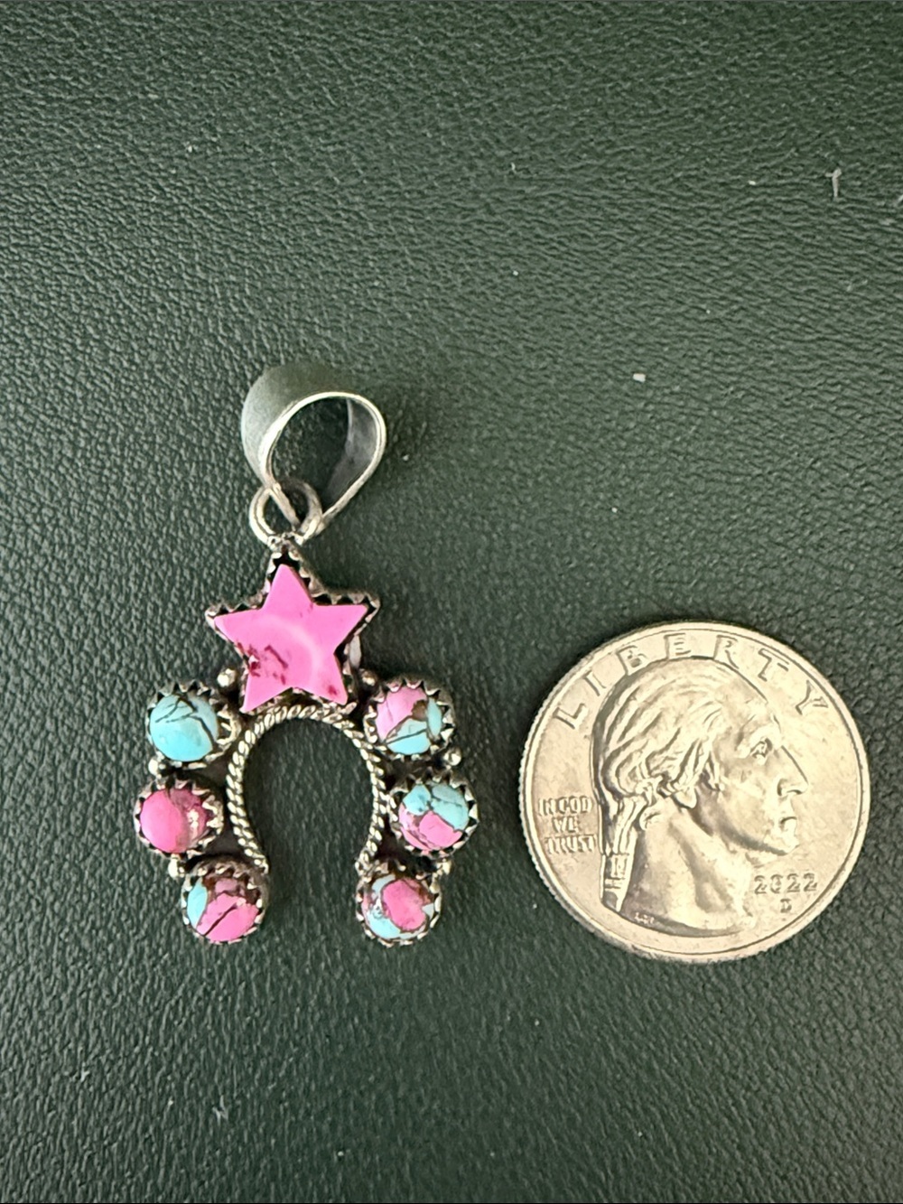 New Pink Conch Turquoise Star Horseshoe Pendant Necklace Charm